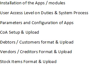 [ICDVST] Installation, Parameters CoA Debtors Creditors